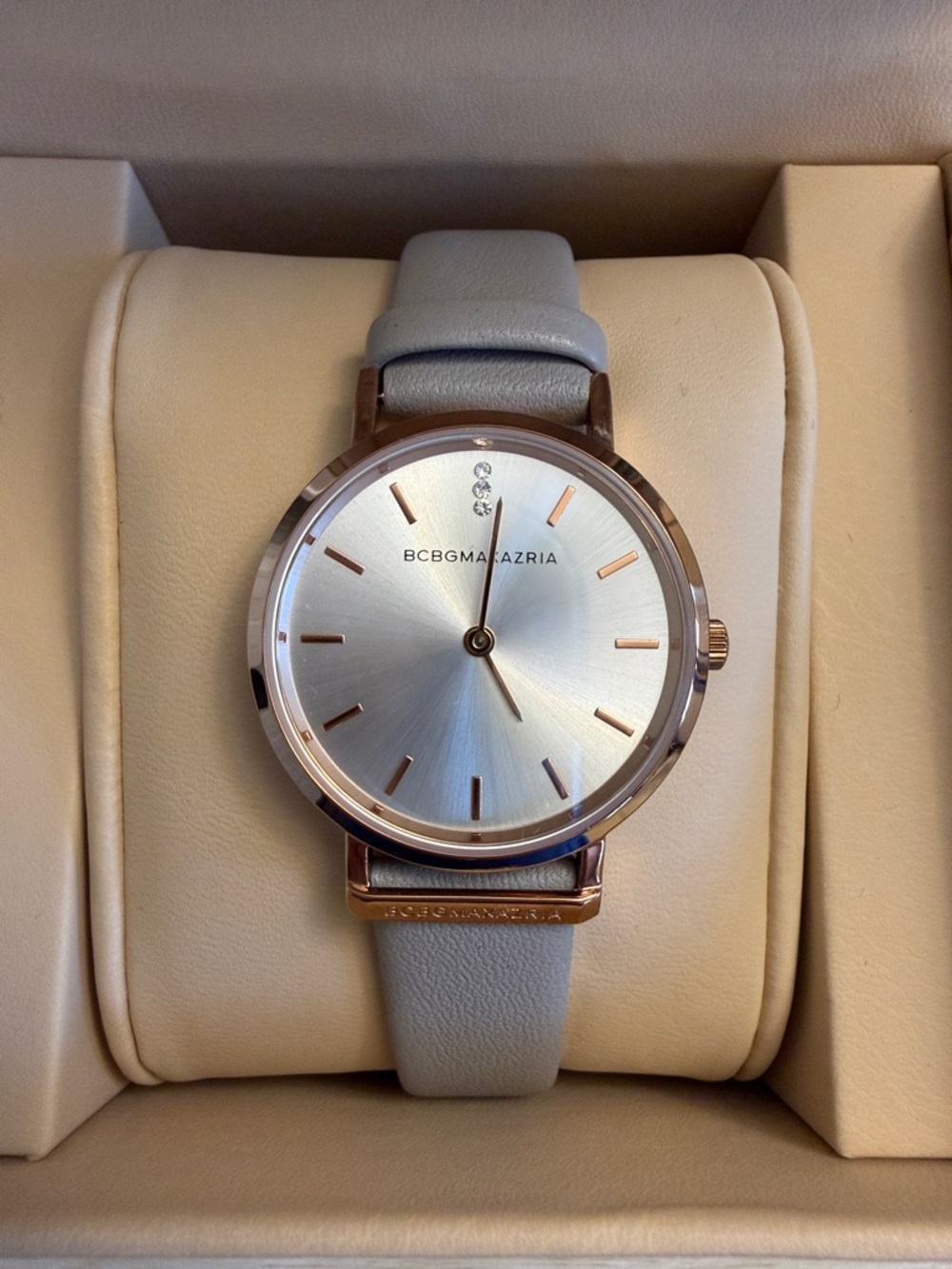 VINTAGE BCBGMaxAzria Gray and Gold Hardware Womens Watch